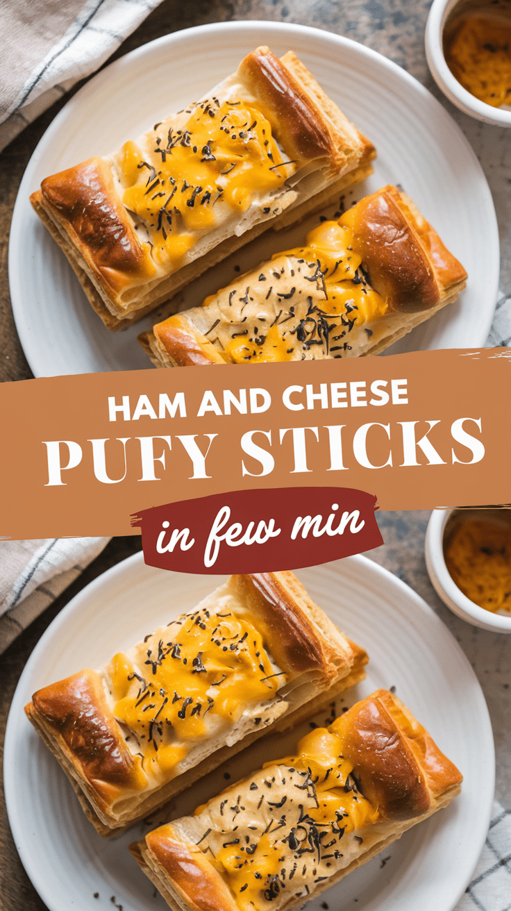 Ham and Cheese Puff Pastry Sticks