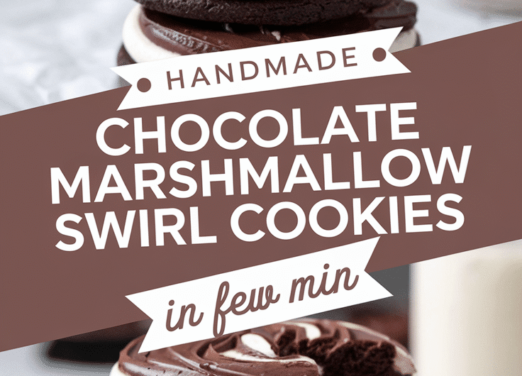Handmade Chocolate Marshmallow Swirl Cookies