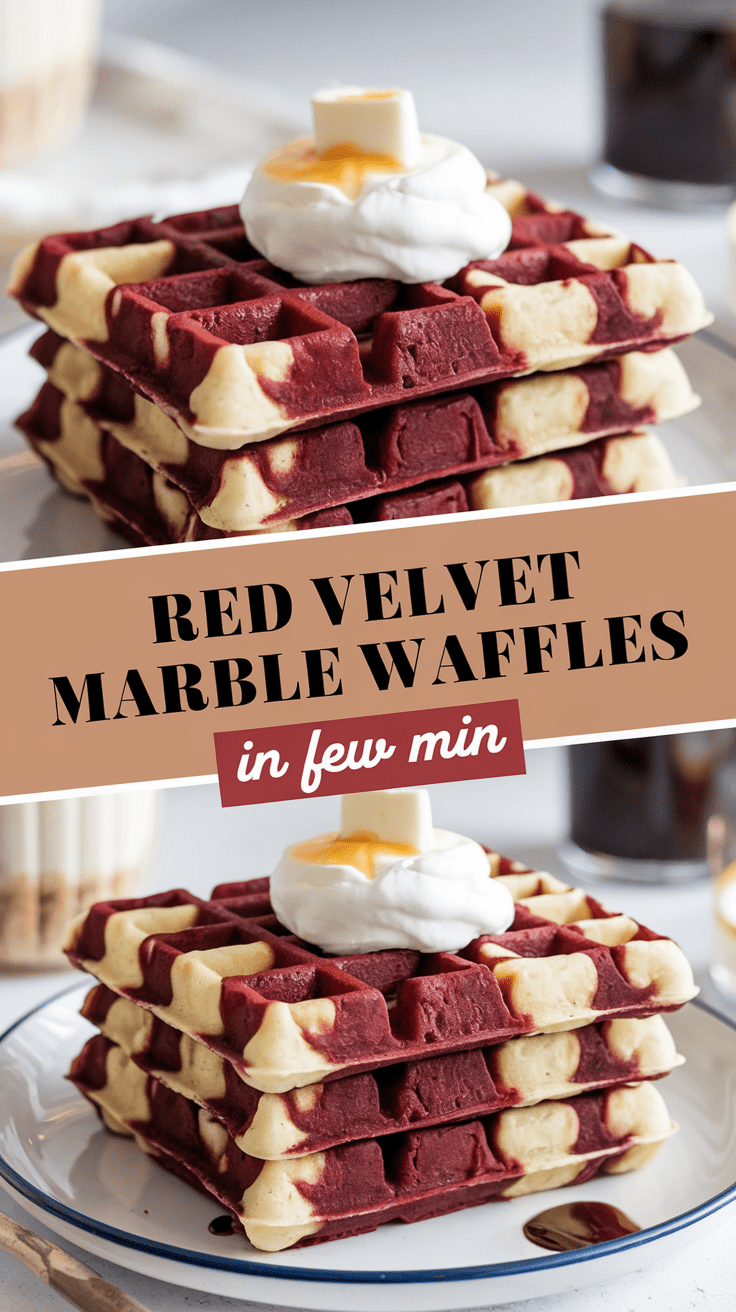 Red Velvet Marble Waffles