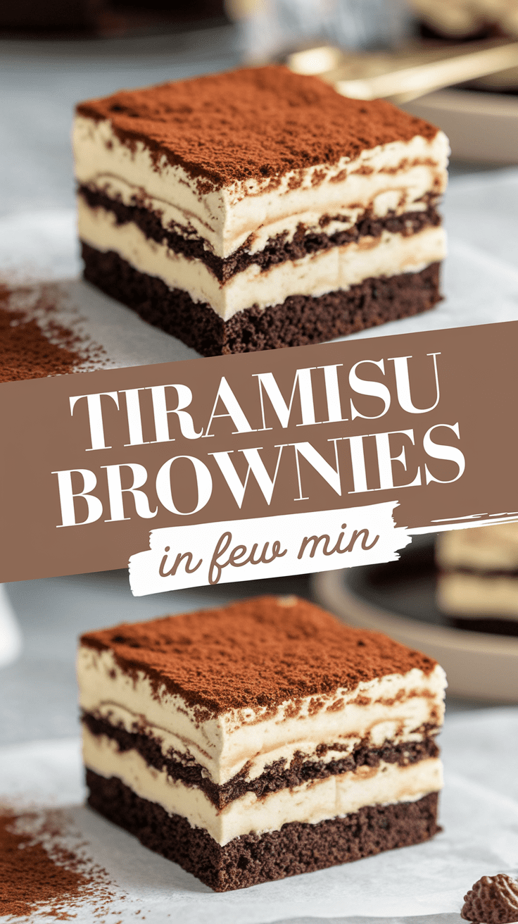 Tiramisu Brownies: