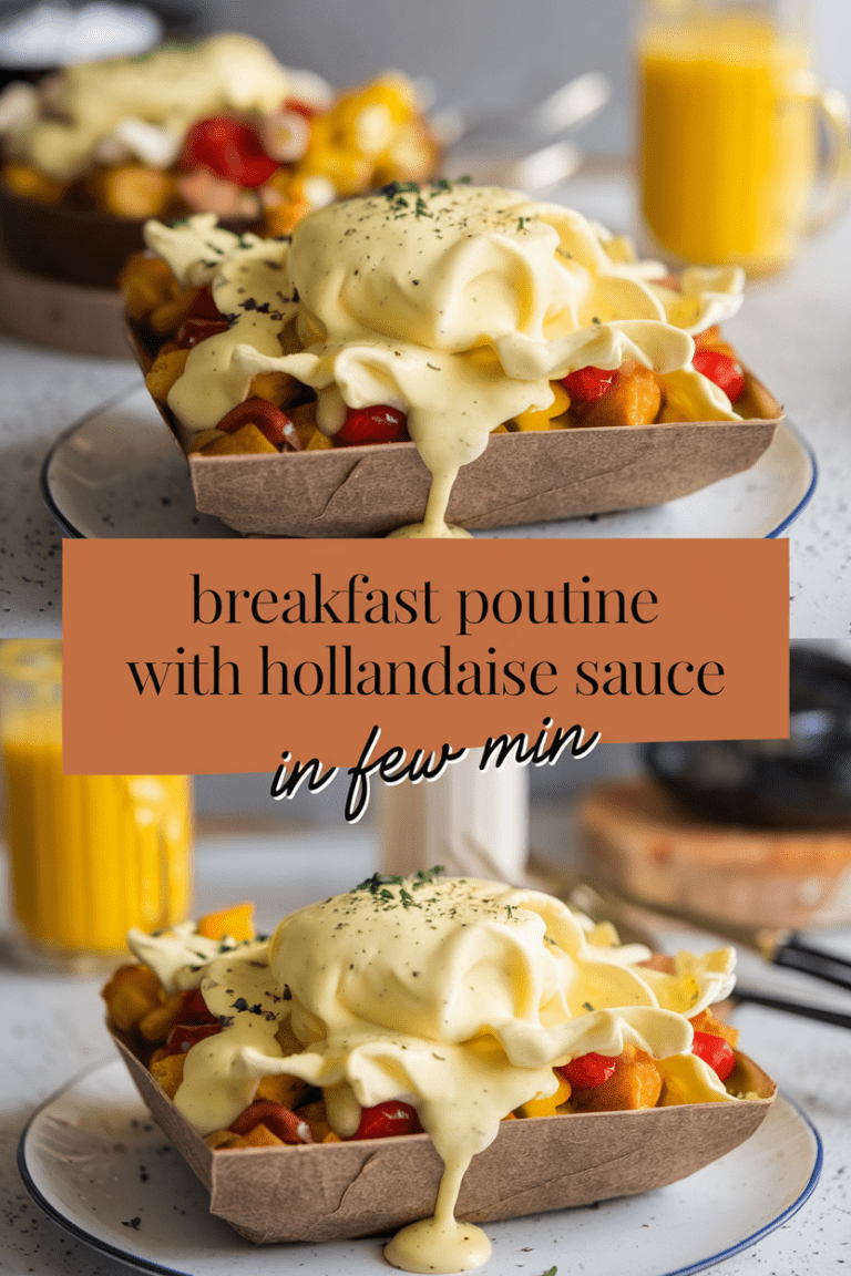 Breakfast Poutine With Hollandaise Sauce