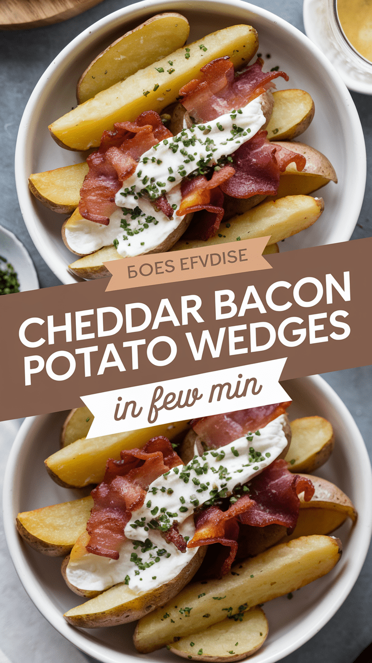 Cheddar Bacon Potato Wedges
