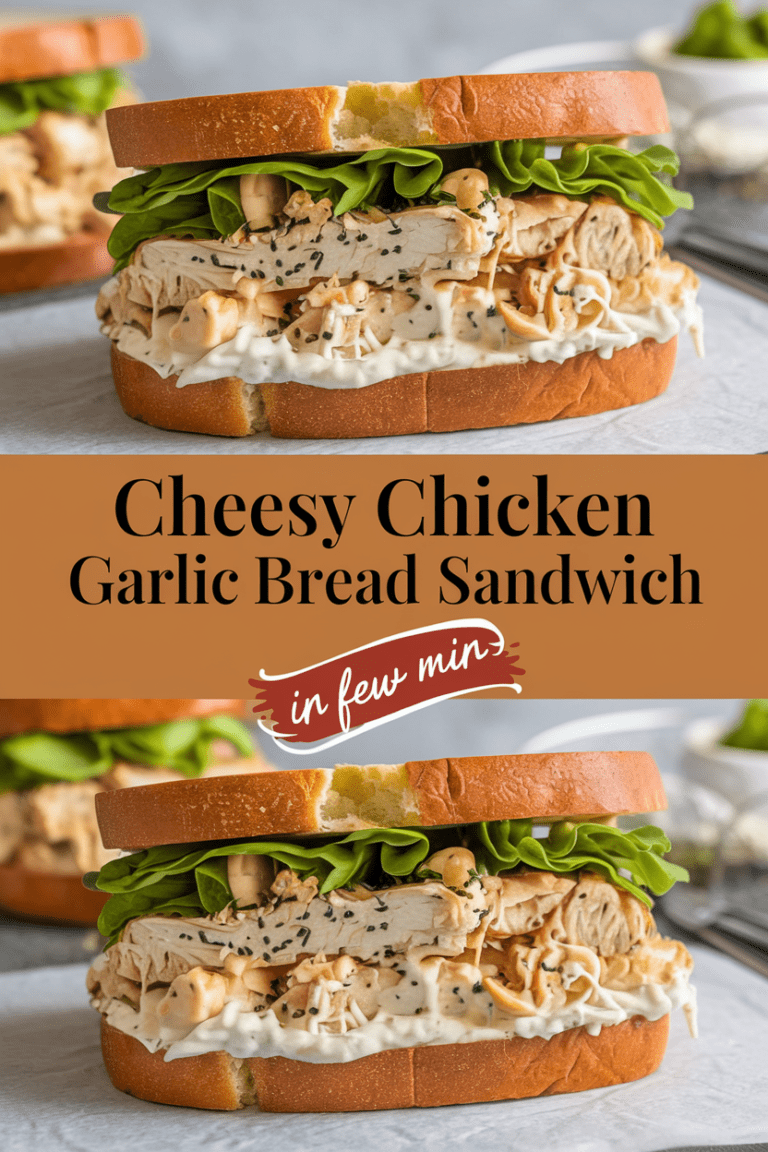 Cheesy Chicken Garlic Bread Sandwich