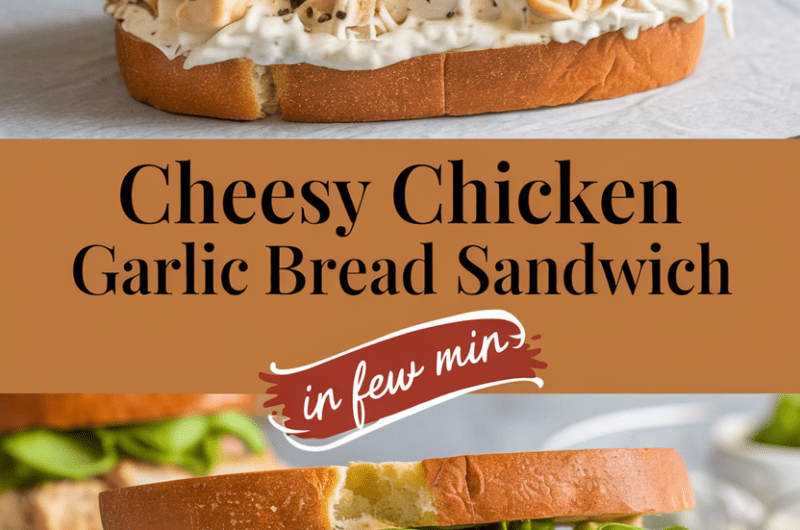 Cheesy Chicken Garlic Bread Sandwich