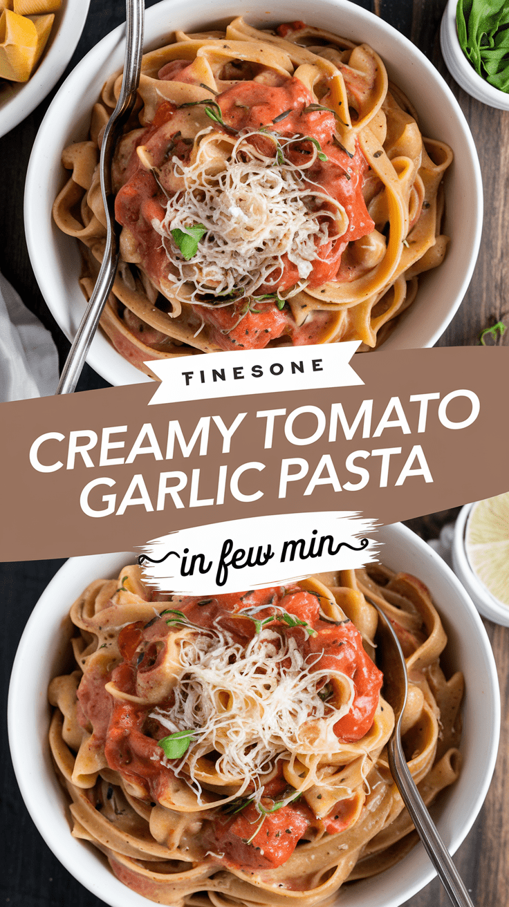 Creamy Tomato Garlic Pasta