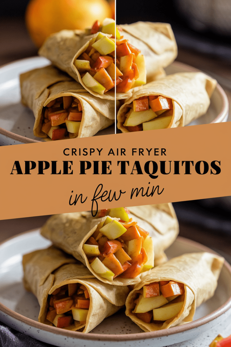 Crispy Air Fryer Apple Pie Taquitos