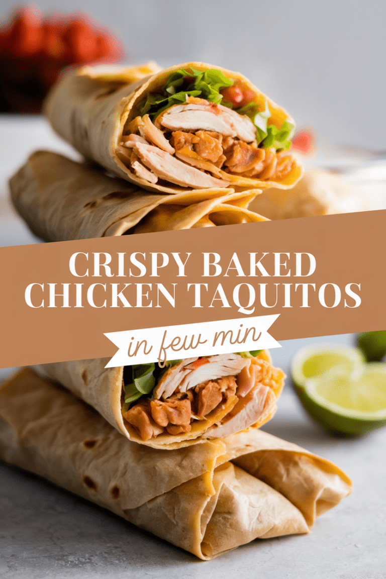 Crispy Baked Chicken Taquitos