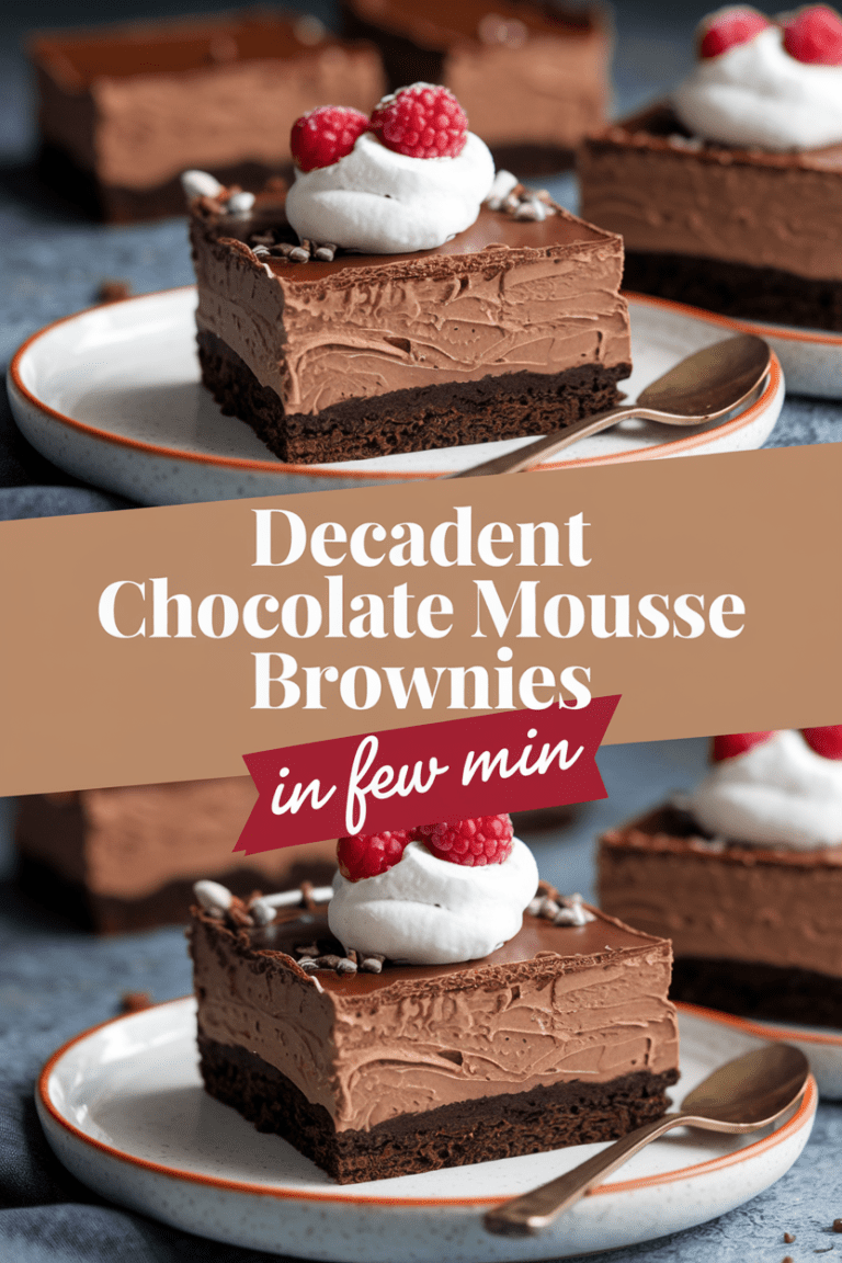 Decadent Chocolate Mousse Brownies