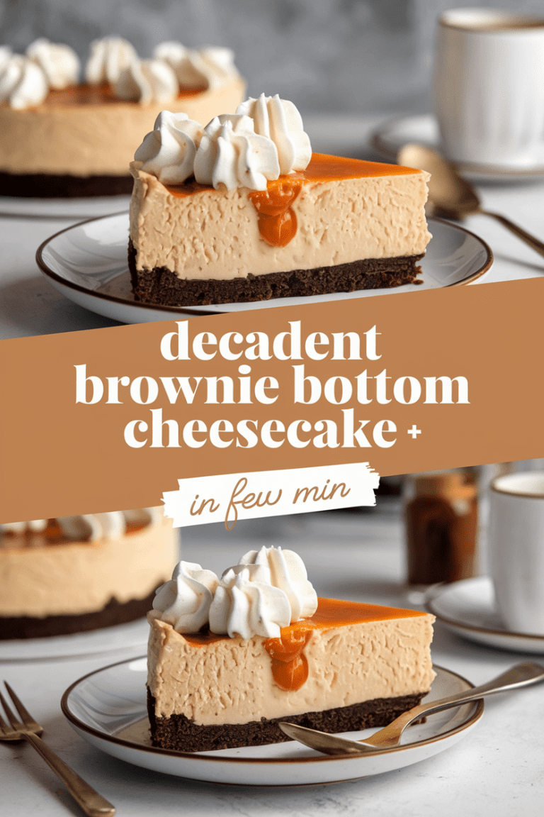 Decadent Brownie Bottom Cheesecake