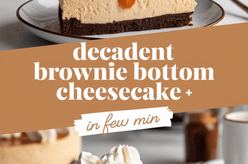 Decadent Brownie Bottom Cheesecake