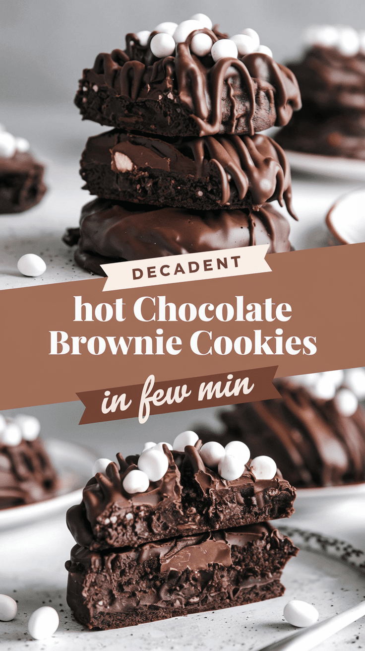 Decadent Hot Chocolate Brownie Cookies