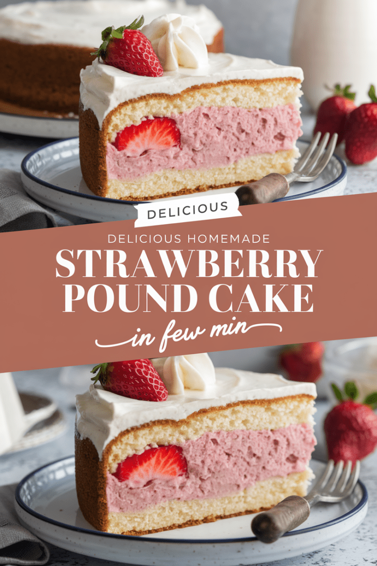 Delicious Homemade Strawberry Pound Cake