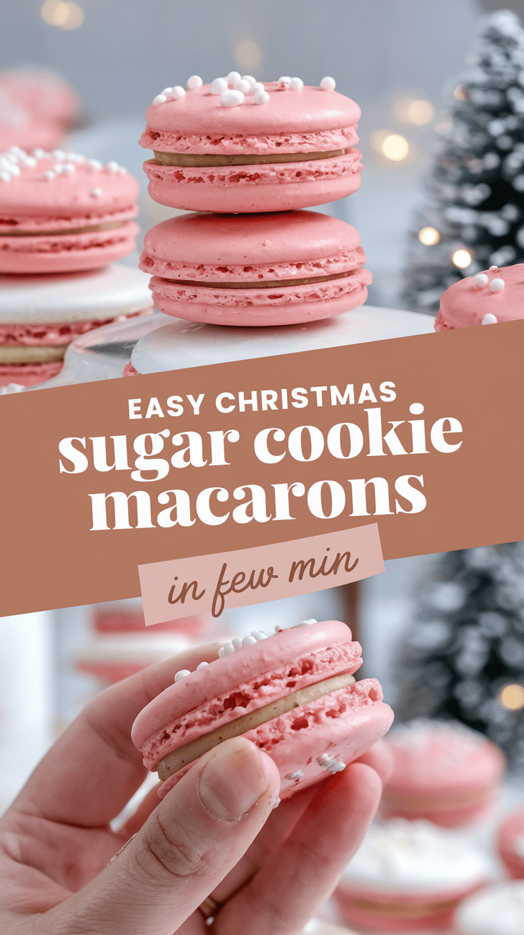 Easy Christmas Sugar Cookie Macarons