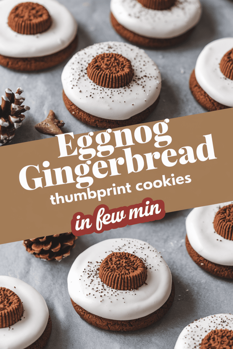 Eggnog Gingerbread Thumbprint Cookies