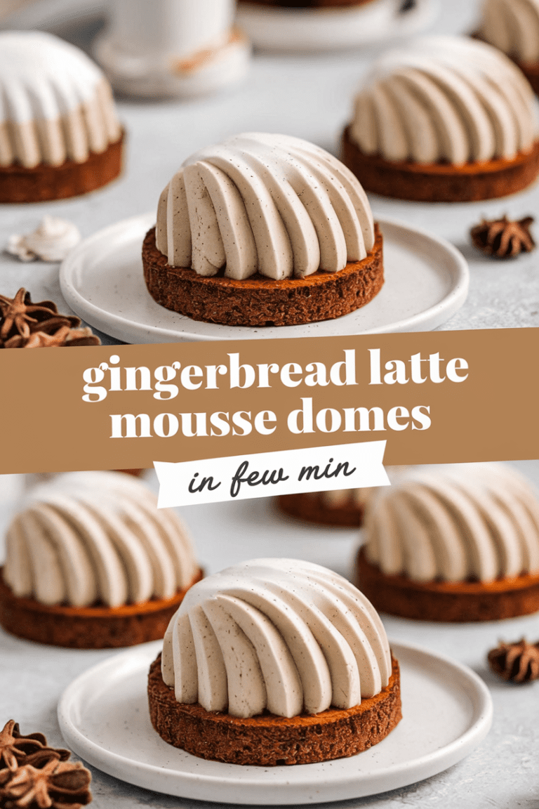 Gingerbread Latte Mousse Domes