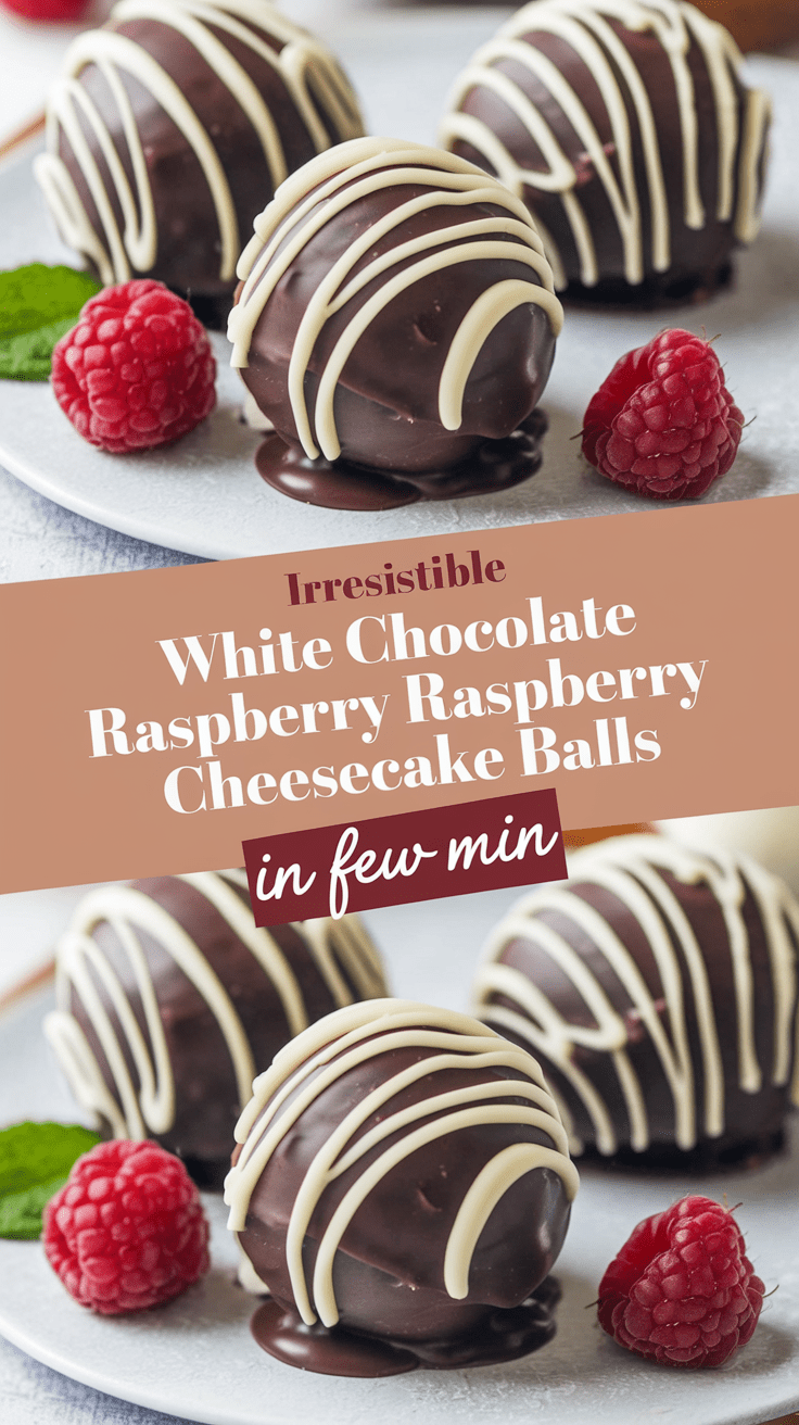 Irresistible White Chocolate Raspberry Cheesecake Balls