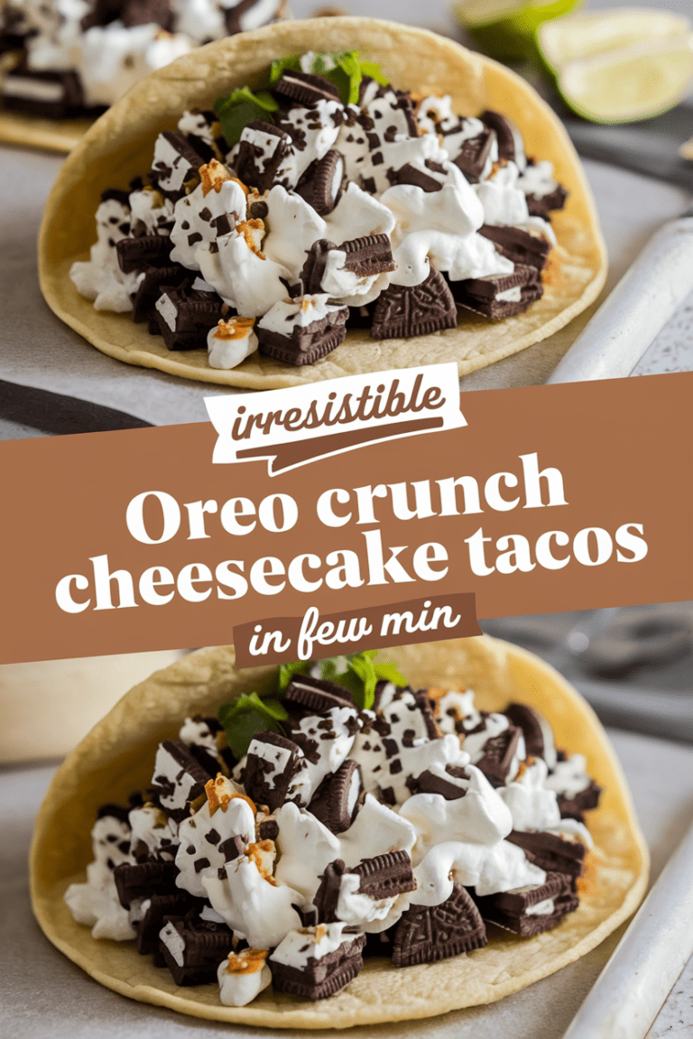 oreo crunch cheesecake tacos