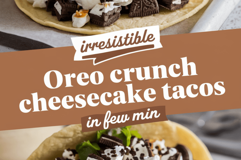 Oreo Crunch Cheesecake Tacos