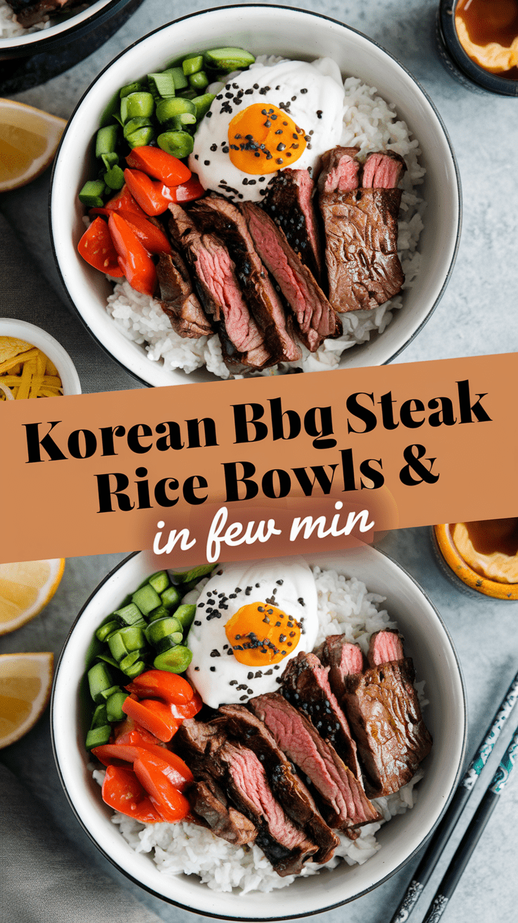 Korean BBQ Steak Rice Bowls