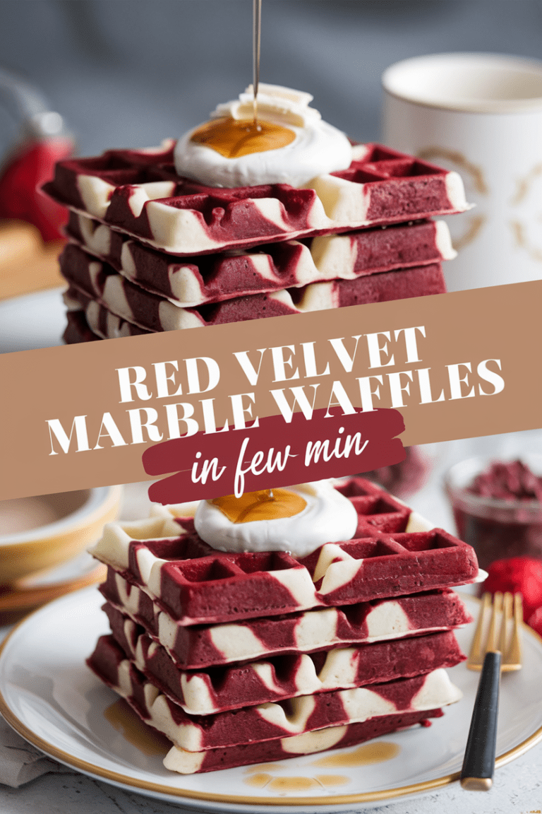 Red Velvet Marble Waffles