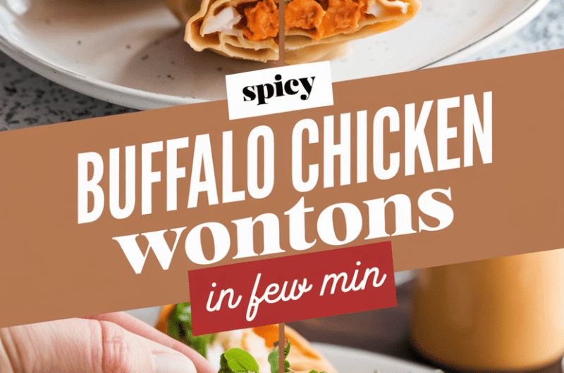 Spicy Buffalo Chicken Wontons