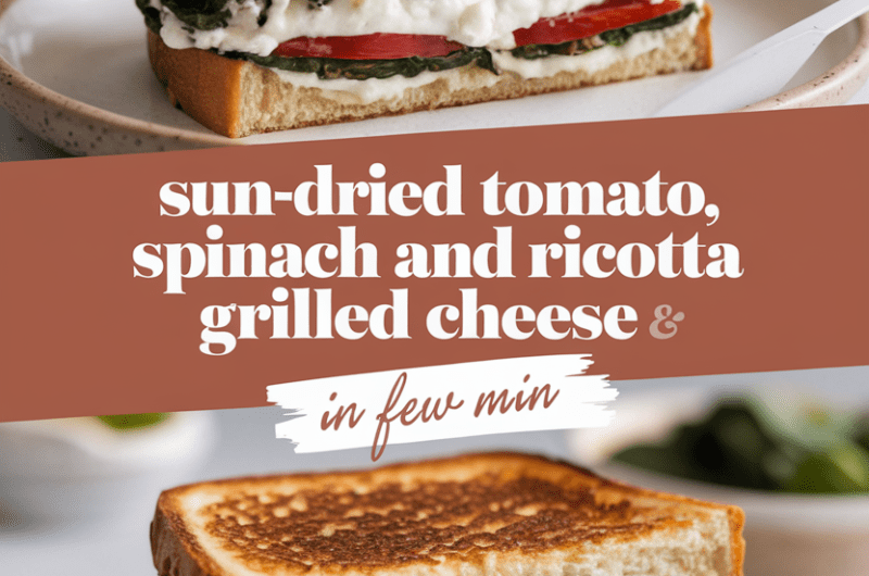 Sun-Dried Tomato, Spinach, and Ricotta Grilled Cheese