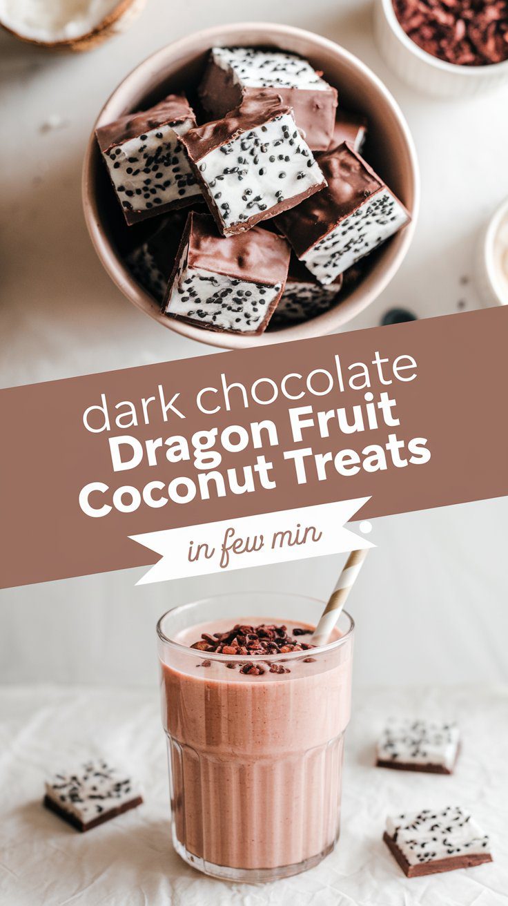 Dark Chocolate Dragon Fruit Coconut Treats