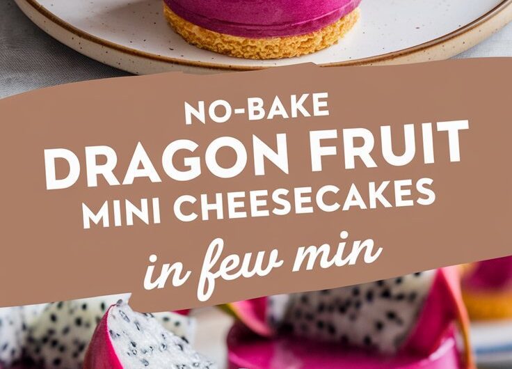 No-Bake Dragon Fruit Mini Cheesecakes