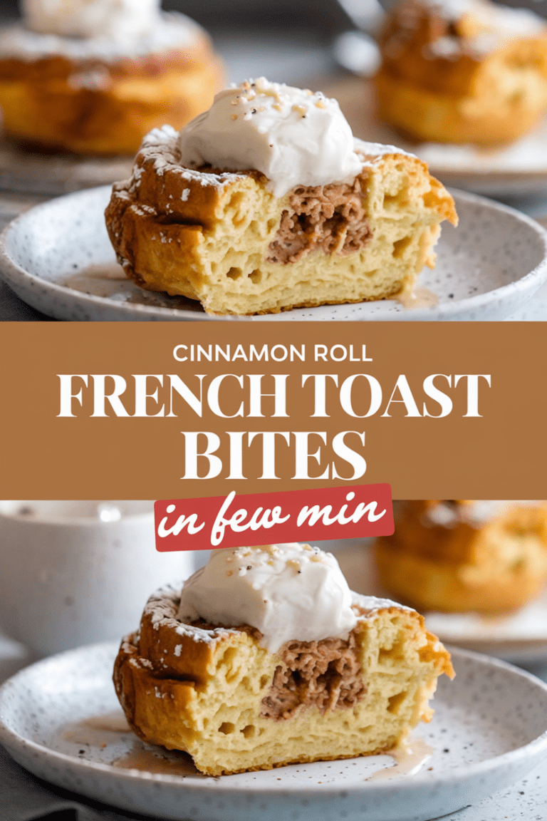 Cinnamon Roll French Toast Bites
