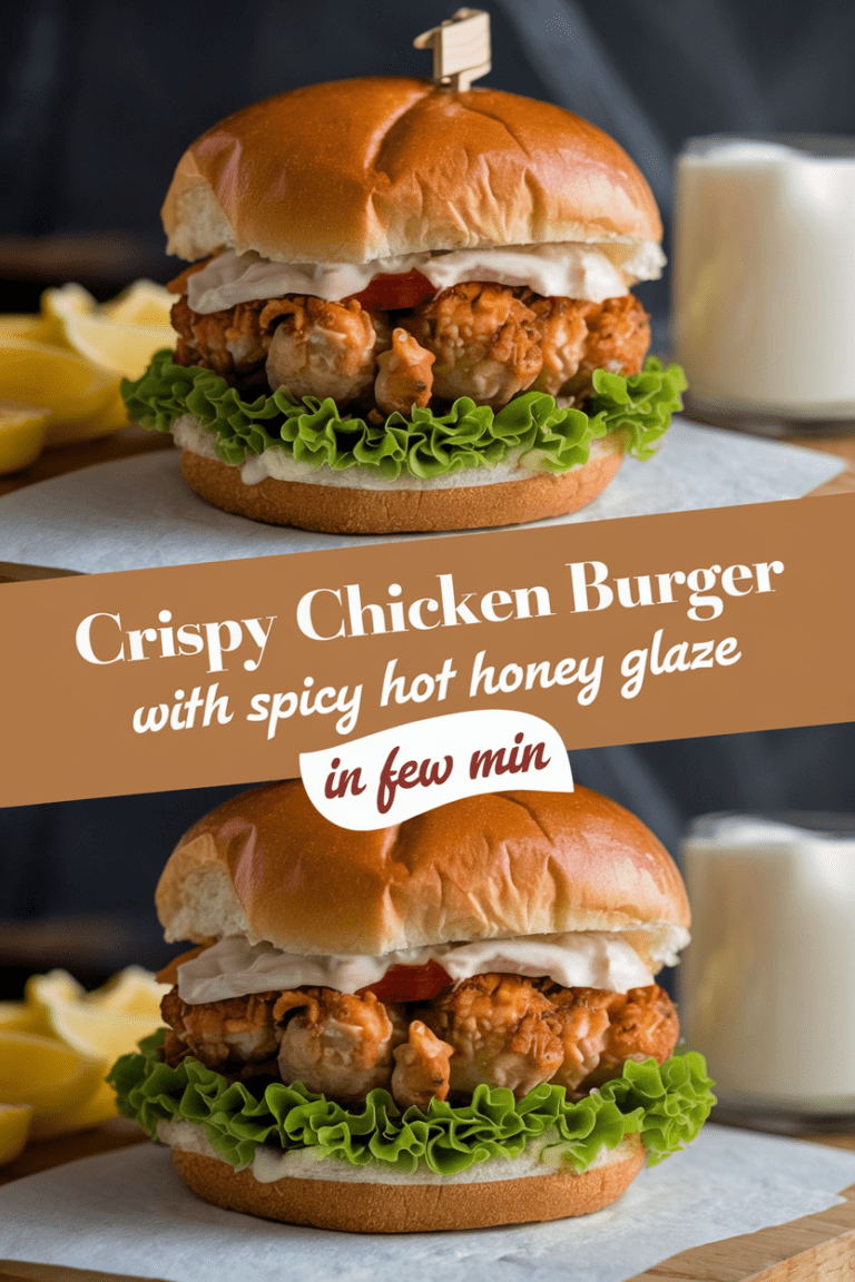 Crispy Chicken Burger with Spicy Hot Honey Glaze
