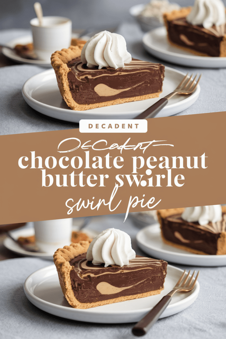 Decadent Chocolate Peanut Butter Swirl Pie