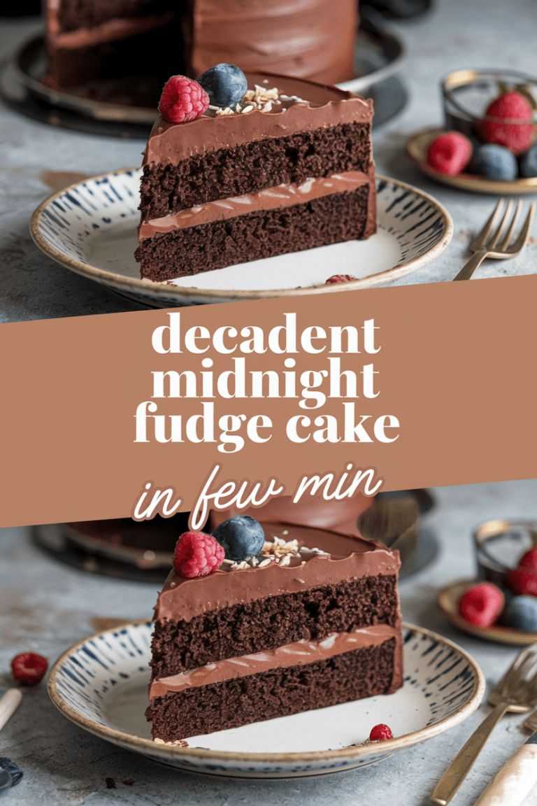 Decadent Midnight Fudge Cake
