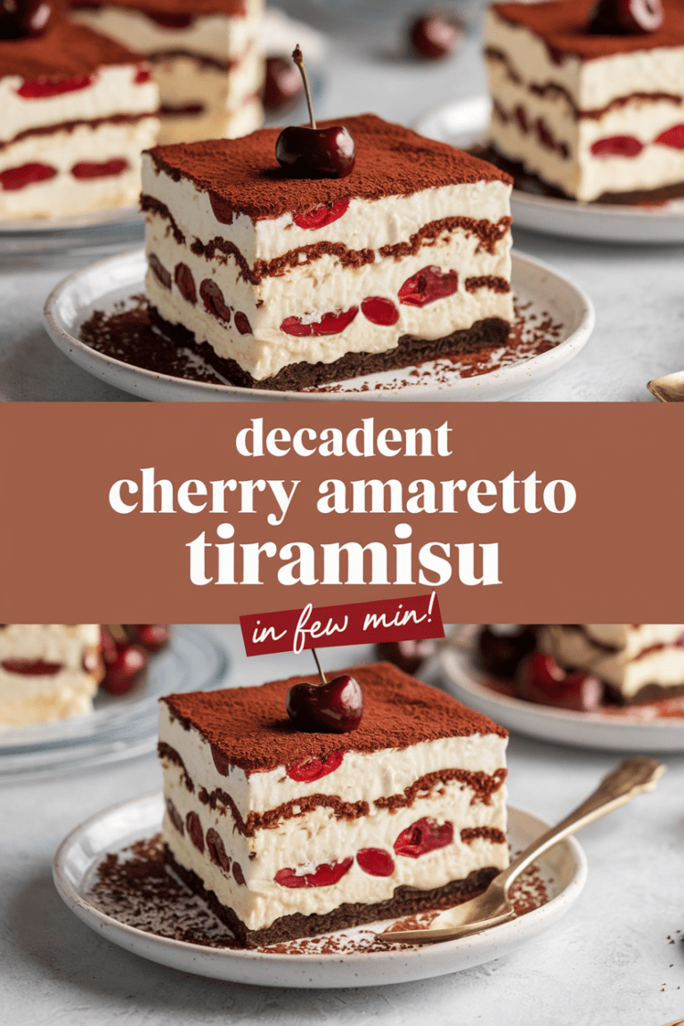 Decadent Cherry Amaretto Tiramisu