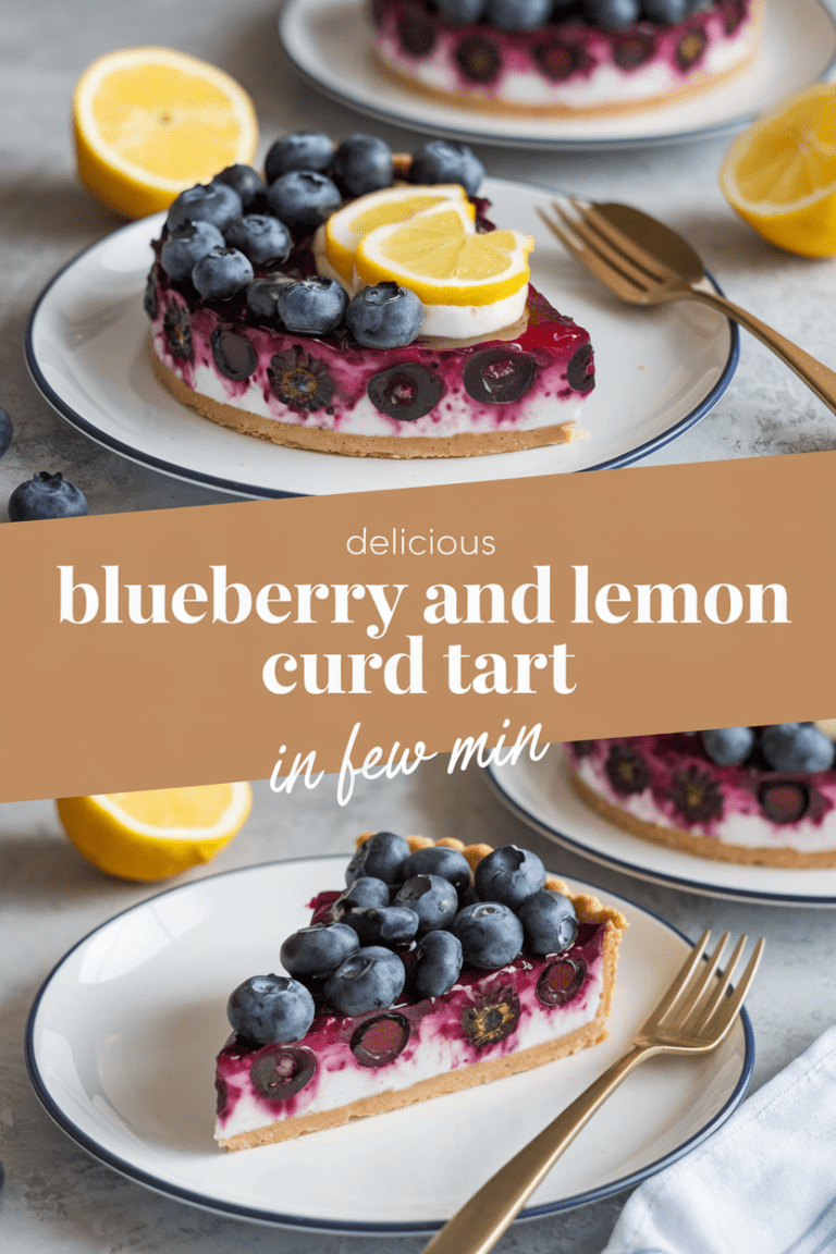 Delicious Blueberry and Lemon Curd Tart