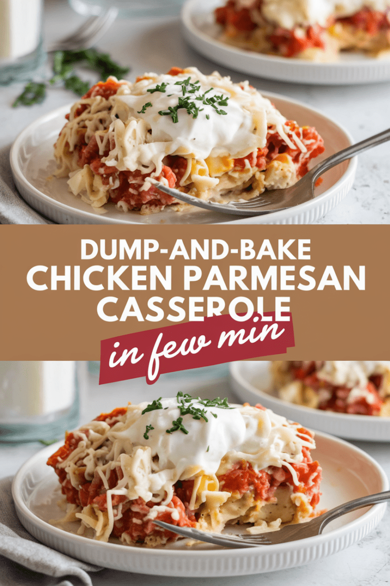 Dump-and-Bake Chicken Parmesan Casserole