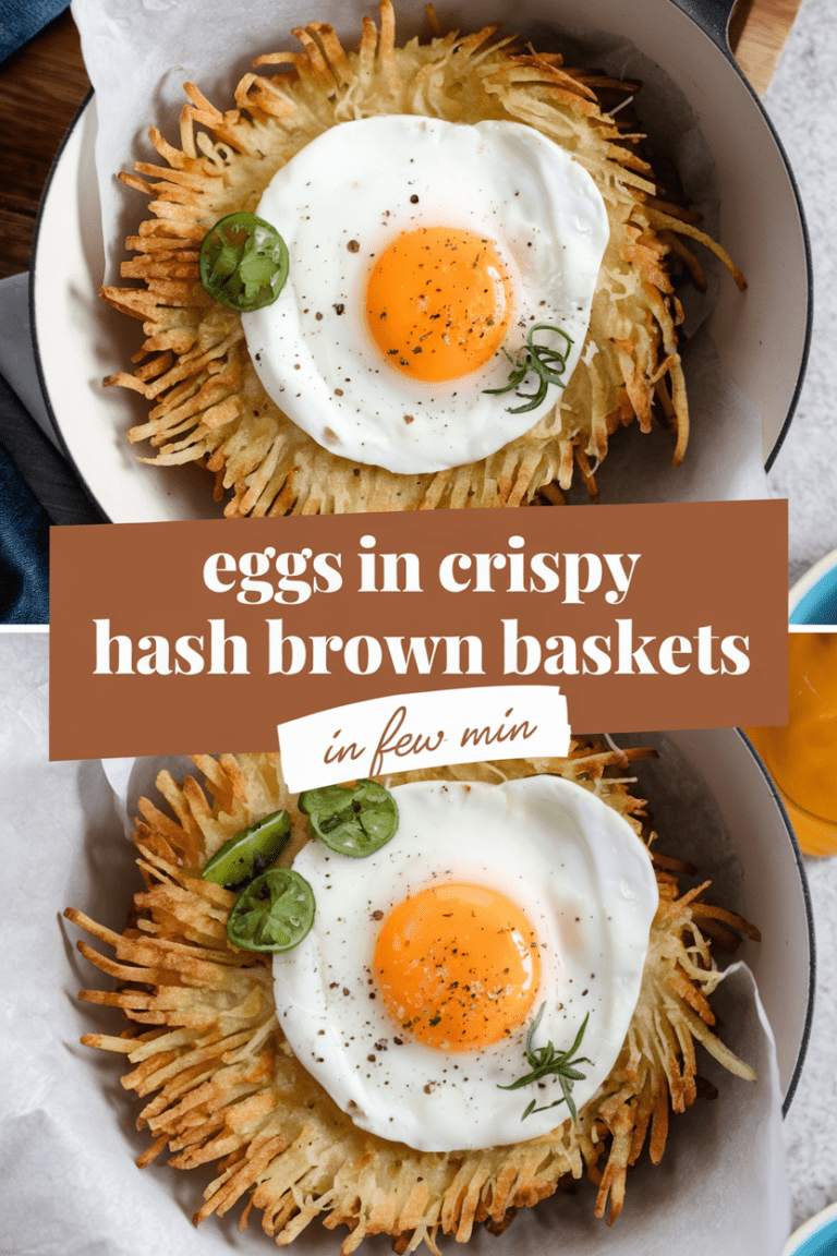 Eggs in Crispy Hash Brown Baskets