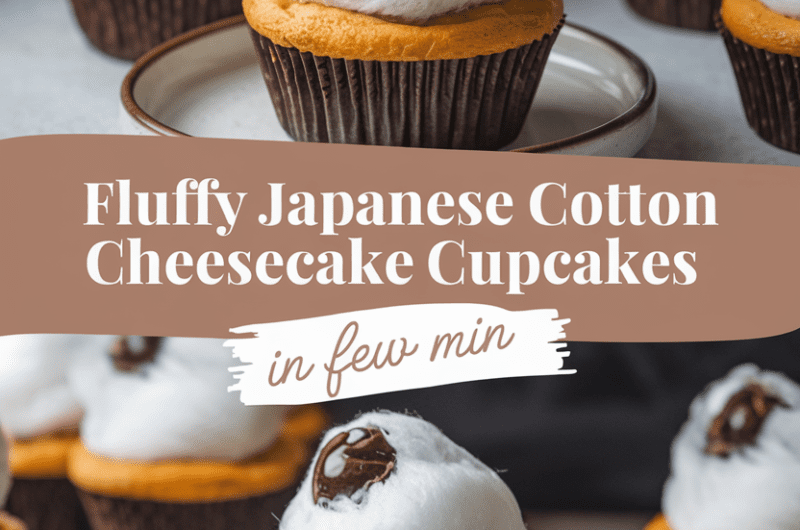 Fluffy Japanese Cotton Cheesecake Cupcakes