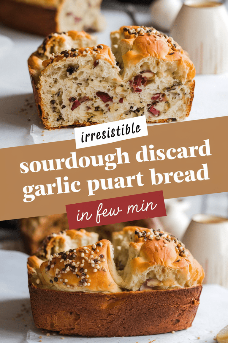 Irresistible Sourdough Discard Garlic Pull Apart Bread
