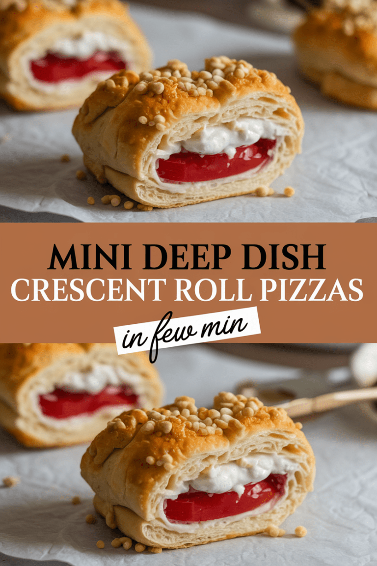 Mini Deep Dish Crescent Roll Pizzas