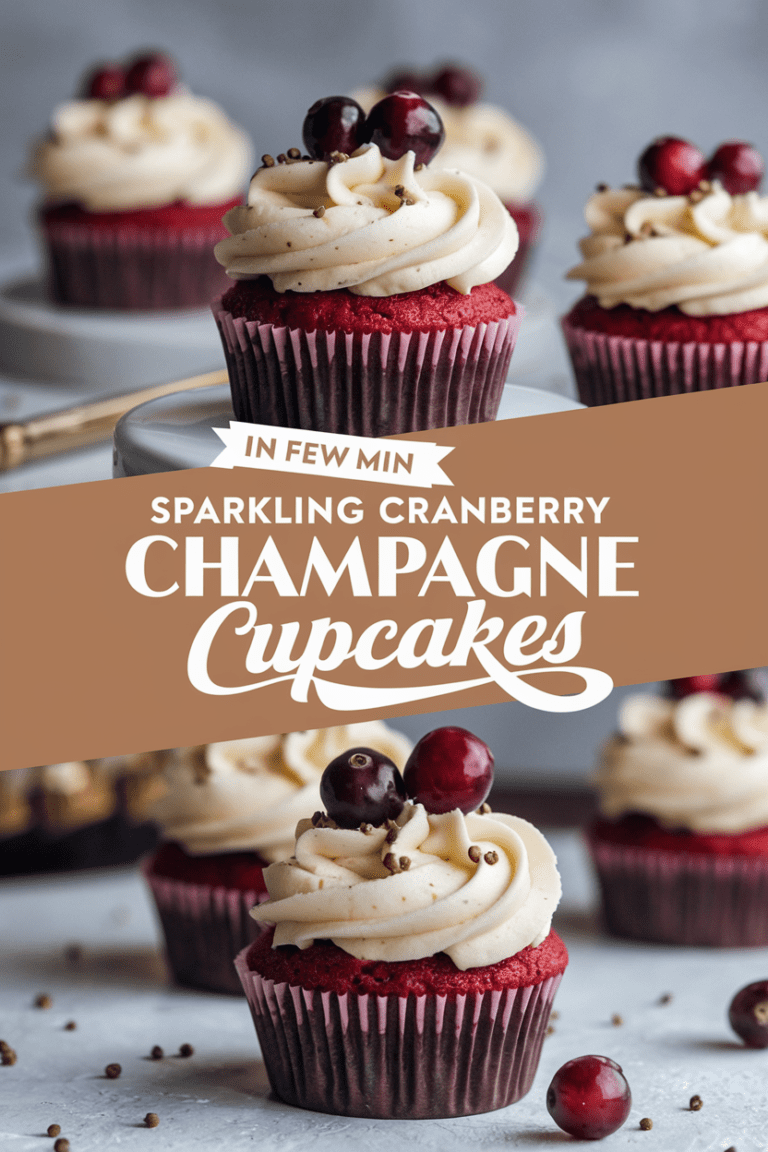 Sparkling Cranberry Champagne Cupcakes