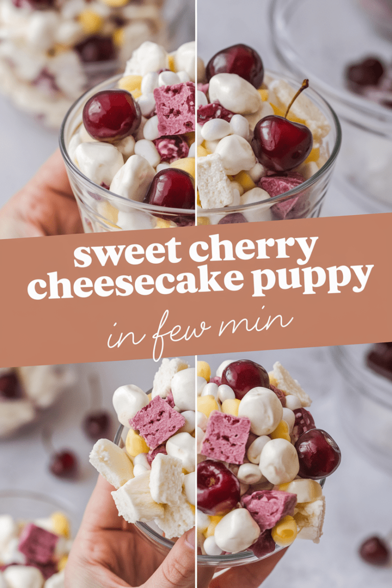 Sweet Cherry Cheesecake Puppy Chow