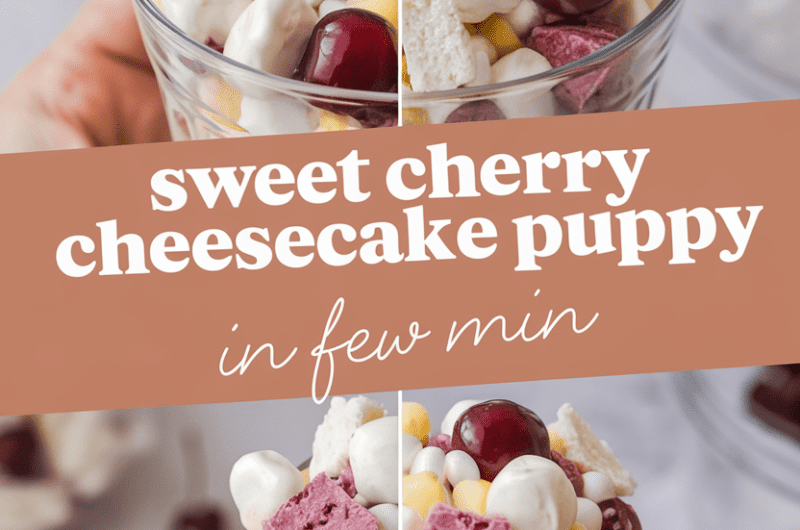 Sweet Cherry Cheesecake Puppy Chow