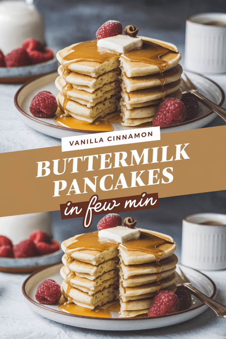 VANILLA CINNAMON BUTTERMILK PANCAKES