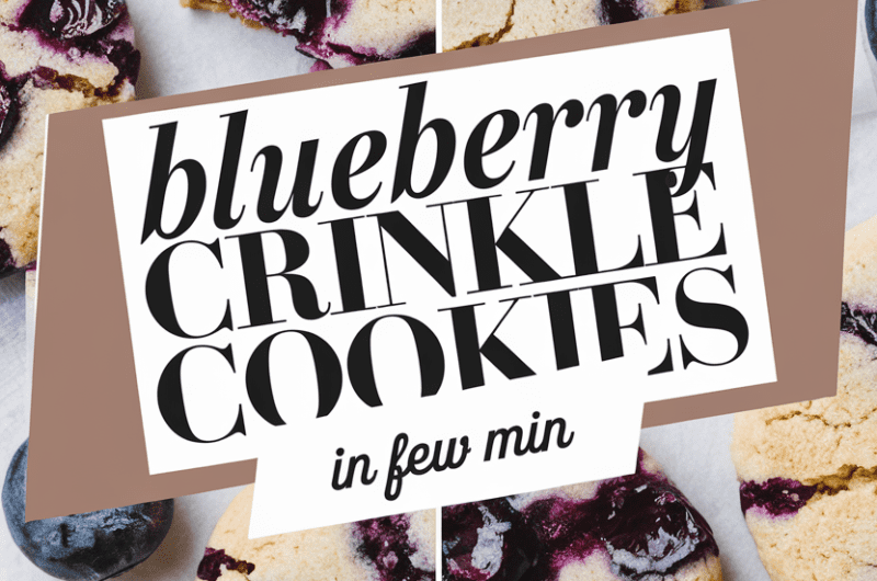 Blueberry Crinkle Cookies