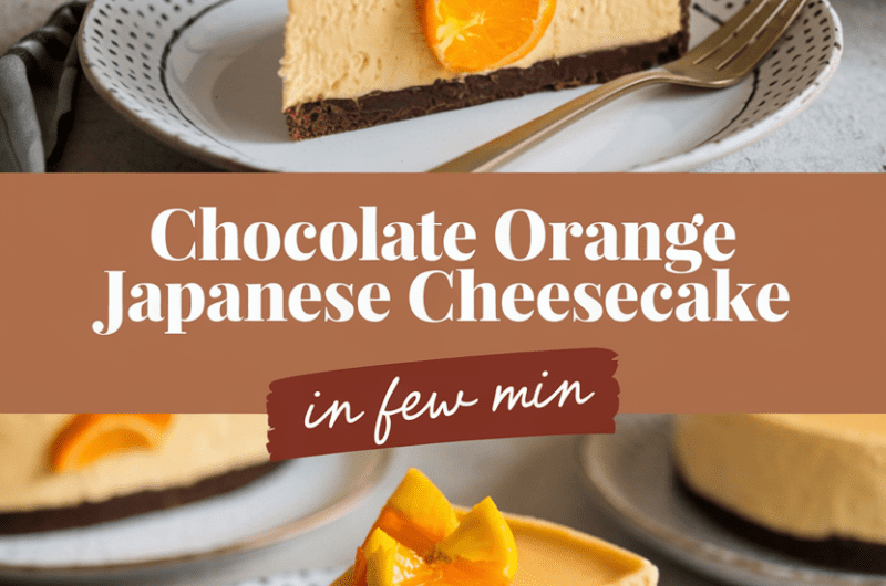 Chocolate Orange Japanese Cheesecake