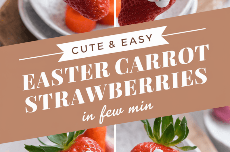 Cute & Easy Easter Carrot Strawberries