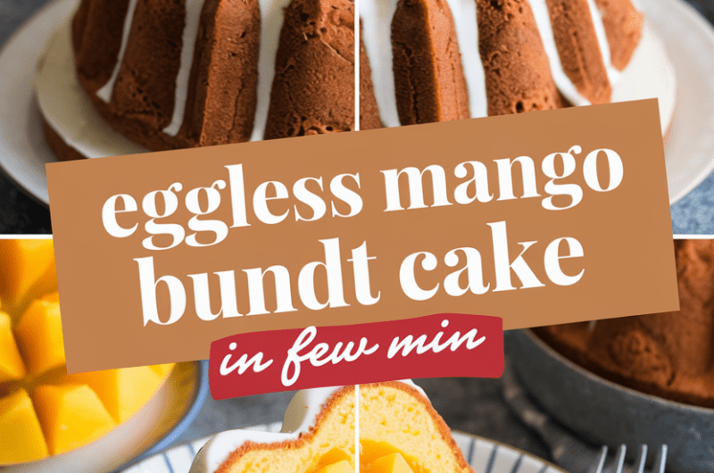 Eggless Mango Bundt Cake