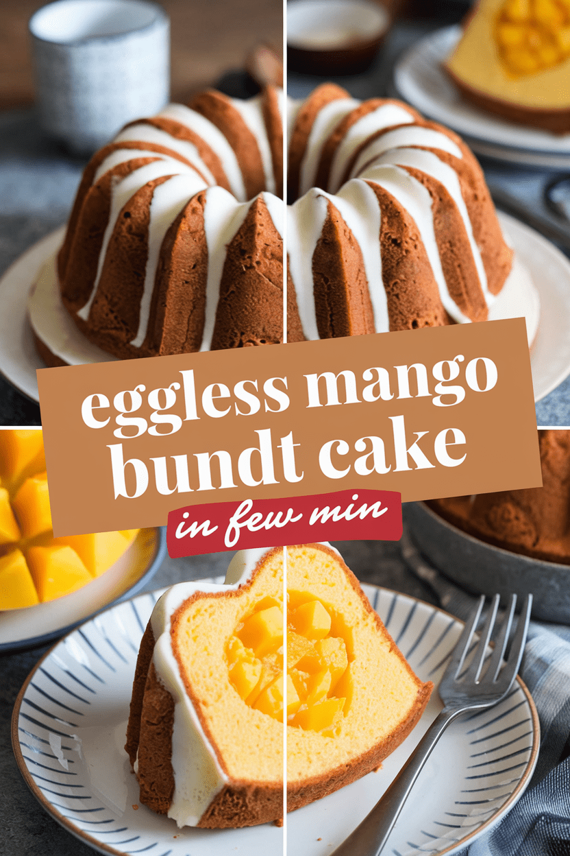 Eggless Mango Bundt Cake