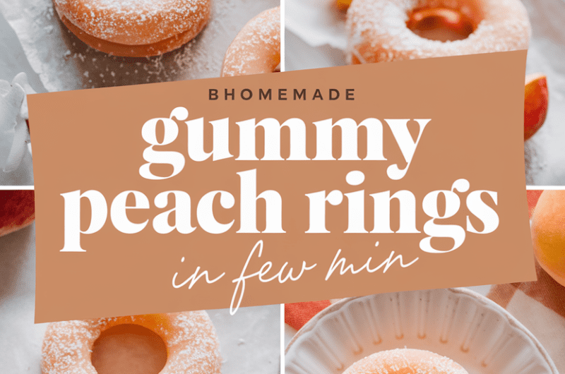 Homemade Gummy Peach Rings