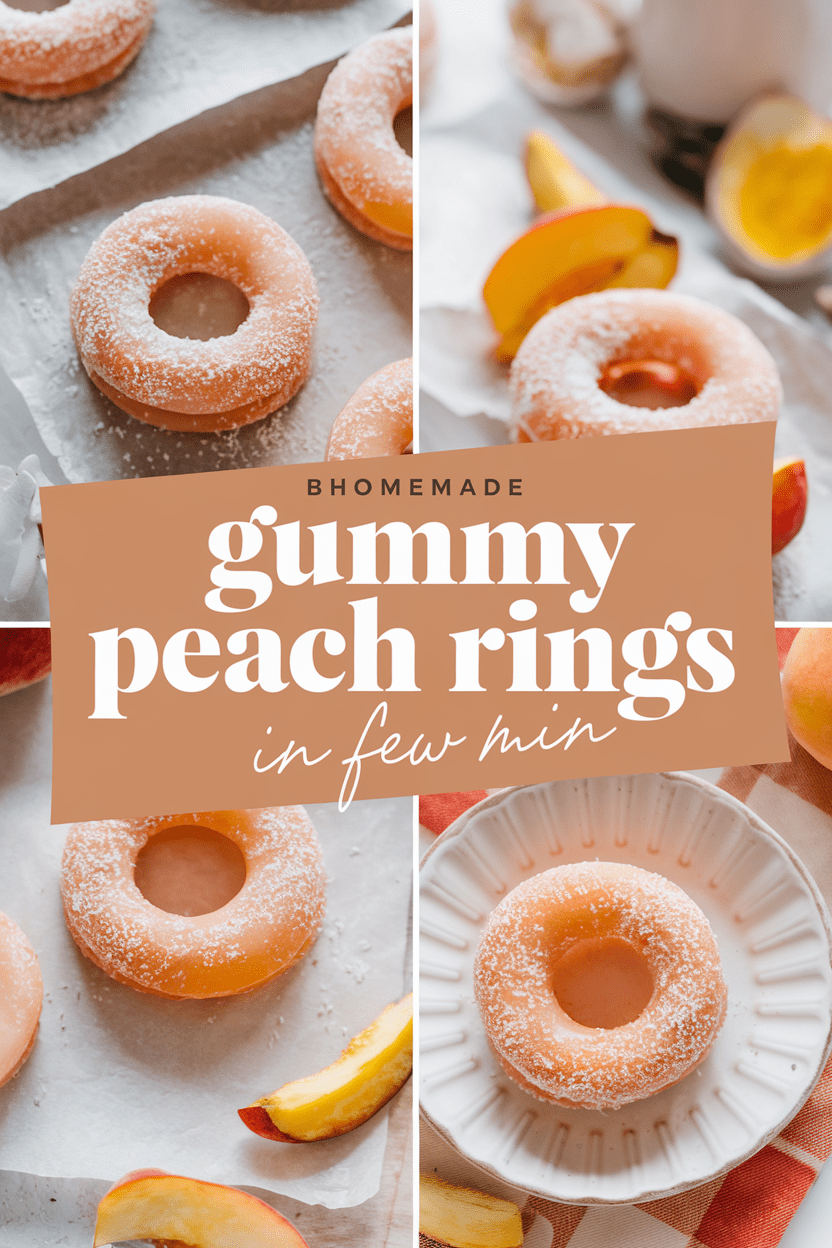 Homemade Gummy Peach Rings